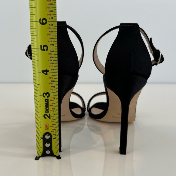 MANOLO BLAHNIK BLACK CRYSTAL SANDALS 7.5 NEW! - Picture 14 of 17